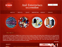 Tablet Screenshot of anilenterprises.com